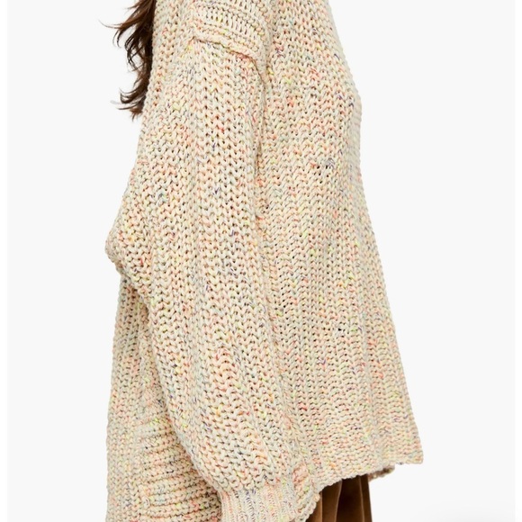 Free People Neon Lights Oversize Knit Sweater in Confetti Combo. Size M. - Picture 4 of 15